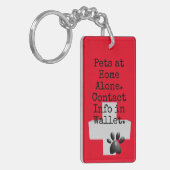 Pets ICEアラ連絡ート キーホルダー (正面左)