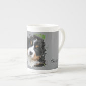 pets name elegant typography & photo ボーンチャイナマグカップ (正面右)