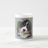 pets name elegant typography & photo ボーンチャイナマグカップ (正面)