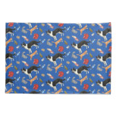 Pets on Parade Pillow Case (on Blue) 枕カバー (裏面)
