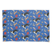 Pets on Parade Pillow Case (on Blue)  枕カバー (正面)