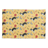 Pets on Parade Pillow Case (on Yellow) 枕カバー (裏面)