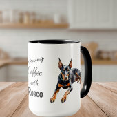 Pets Photo Doberman Coffee Black Personalize マグカップ