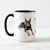 Pets Photo Doberman Coffee Black Personalize マグカップ (左)