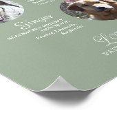 Pets Photo Signature Drinks Wedding Sign ポスター (角)