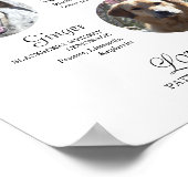 Pets Photo Signature Drinks Wedding Sign ポスター (角)