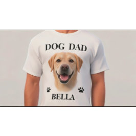 Pet's Simple Modern Cool Custom Dog Name and Photo Tシャツ