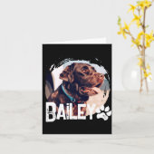 Pets Simple Modern Cool Nge Name And Photo  カード (黄色い花)