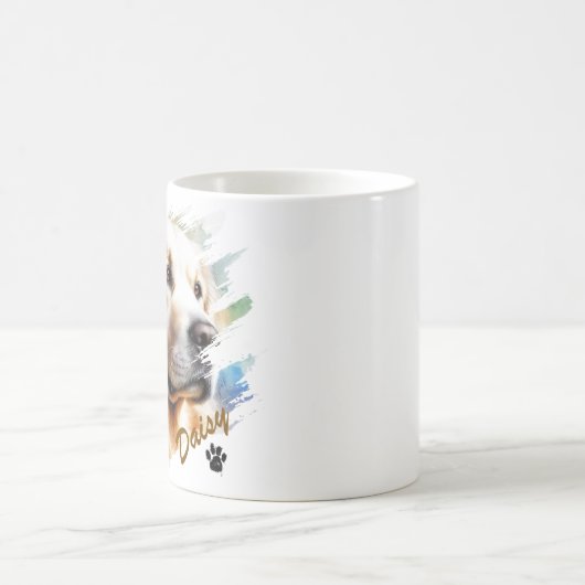 Pet's Simple Modern Cool Typography Name コーヒーマグカップ (中央)