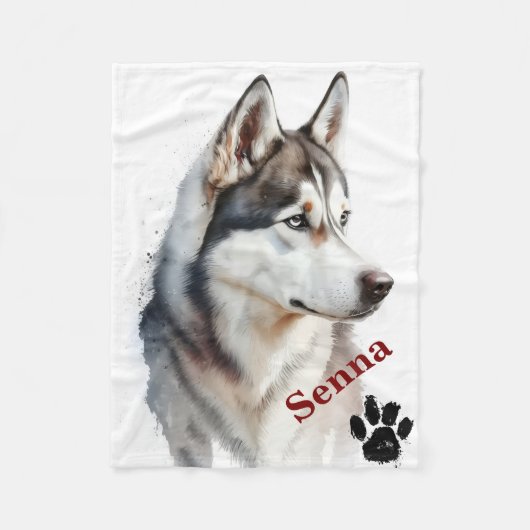 Pet's Simple Modern Cool Typography Name フリースブランケット (正面)