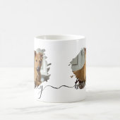 Pet's Simple Modern Cool Typography Name and Photo コーヒーマグカップ (中央)