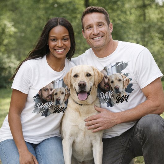 Pet's Simple Modern Cool Typography Name and Photo Tシャツ