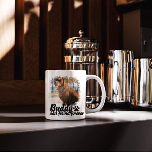 Pet's Simple Modern custom Name and Photo マグカップ