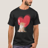Pet's Simple Modern Heart Cool Name and Photo Tシャツ (正面)