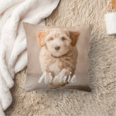 Pet's Simple Modern Name and Photo クッション (ブランケット)