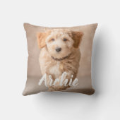 Pet's Simple Modern Name and Photo クッション (裏面)