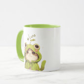 Pet's Simple Modern Name and Photo マグカップ (正面左)
