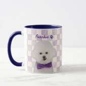 Pet's Simple Modern Name and Photo マグカップ (左)