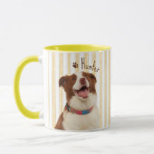 Pet's Simple Modern Name and Photo マグカップ (左)