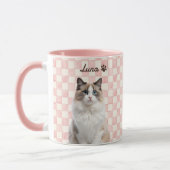 Pet's Simple Modern Name and Photo マグカップ (左)
