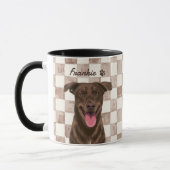 Pet's Simple Modern Name and Photo マグカップ (左)