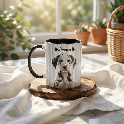Pet's Simple Modern Name and Photo マグカップ