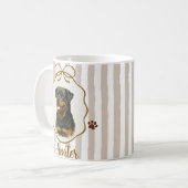 Pet's Simple Modern Name and Photo Mug コーヒーマグカップ (正面左)