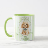 Pet's Simple Modern Name and Photo Mug マグカップ (左)