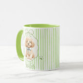 Pet's Simple Modern Name and Photo Mug マグカップ (正面左)