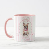 Pet's Simple Modern Name and Photo Mug マグカップ (左)