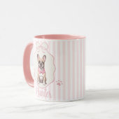 Pet's Simple Modern Name and Photo Mug マグカップ (正面左)