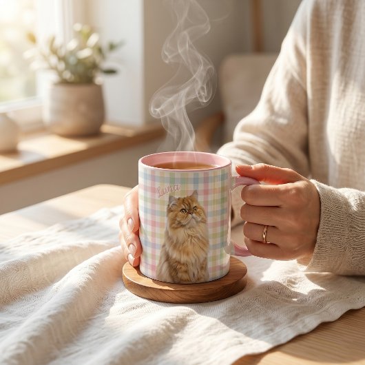 Pet's Simple Modern Name and Photo Mug マグカップ