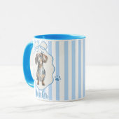 Pet's Simple Modern Name and Photo Mug マグカップ (正面左)