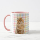 Pet's Simple Modern Name and Photo Mug マグカップ (左)