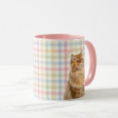 Pet's Simple Modern Name and Photo Mug マグカップ (正面右)