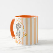 Pet's Simple Modern Name and Photo Mug マグカップ (正面左)