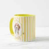Pet's Simple Modern Name and Photo Mug マグカップ (正面左)