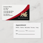 Pets Veterinarian Appointment Cards 名刺 (正面/裏面)