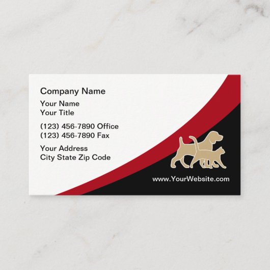 Pets Veterinarian Appointment Cards 名刺 (正面)