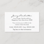 petsitting犬のpathos 名刺 (裏面)