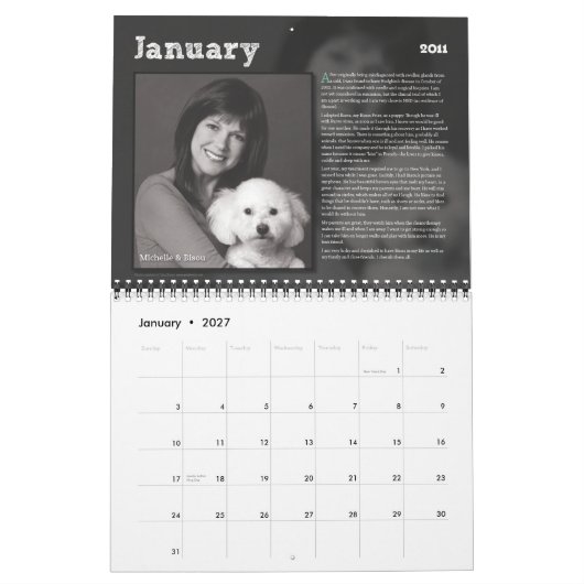 PetsNPatients 2011年 カレンダー (1月 2027)
