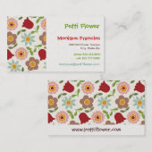 Pettiの花-クリーム-名刺 名刺 (正面/裏面)