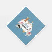 Petting Zoo Party Animals Barnyard Birthday Boy スタンダードランチョンナプキン (角)