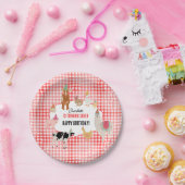 Petting Zoo Party Animals Barnyard Birthday Kids ペーパープレート (パーティー)
