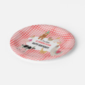 Petting Zoo Party Animals Barnyard Birthday Kids ペーパープレート (アングル)