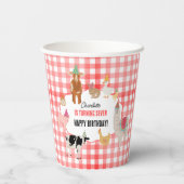 Petting Zoo Party Animals Barnyard Birthday Kids 紙コップ (裏面)