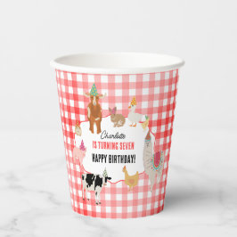 Petting Zoo Party Animals Barnyard Birthday Kids 紙コップ
