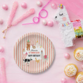 Petting Zoo Party Animals Barnyard Birthday Theme ペーパープレート (パーティー)