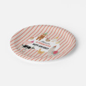 Petting Zoo Party Animals Barnyard Birthday Theme ペーパープレート (アングル)