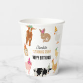 Petting Zoo Party Animals Barnyard Birthday Theme 紙コップ (裏面)